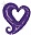 Шар (37''/94 см) Фигура, Цепь сердец фиолетовый, Голография